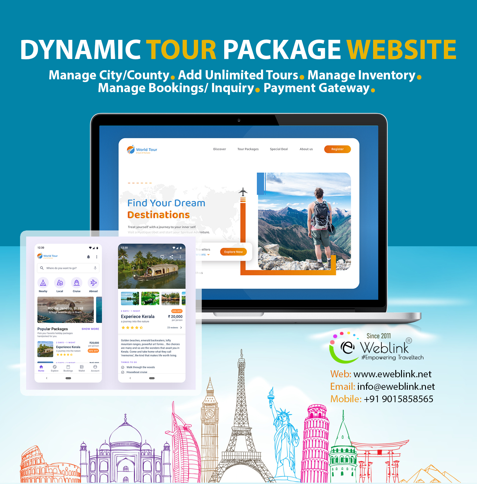 online travel website design